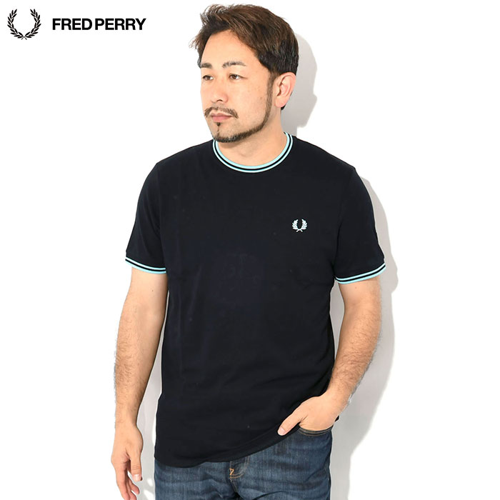 即発 フレッドペリー ツインティップライン Tシャツ M1588 半袖 FRED PERRY フレッドペリー ツインティップラインTシャツ M1588