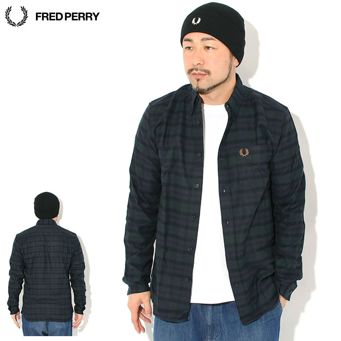 FRED PERRY（フレッドペリー） シャツ 長袖 メンズ ブラックウォッチ