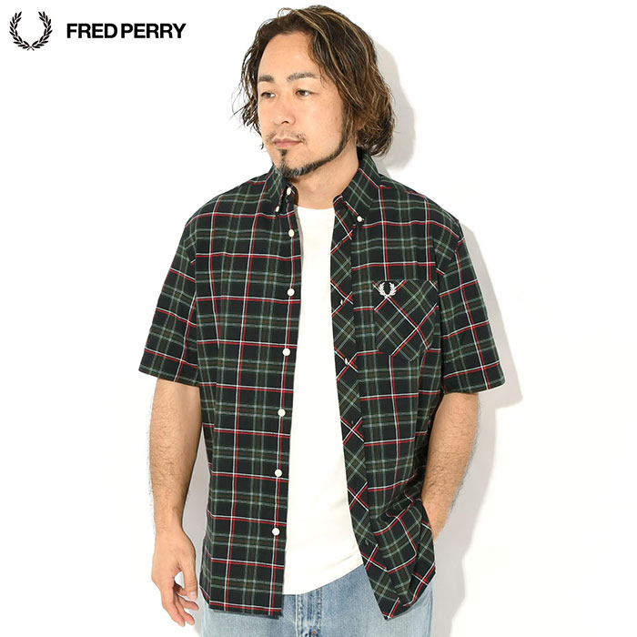 FRED PERRY（フレッドペリー） シャツ 半袖 メンズ タータン ( M1741