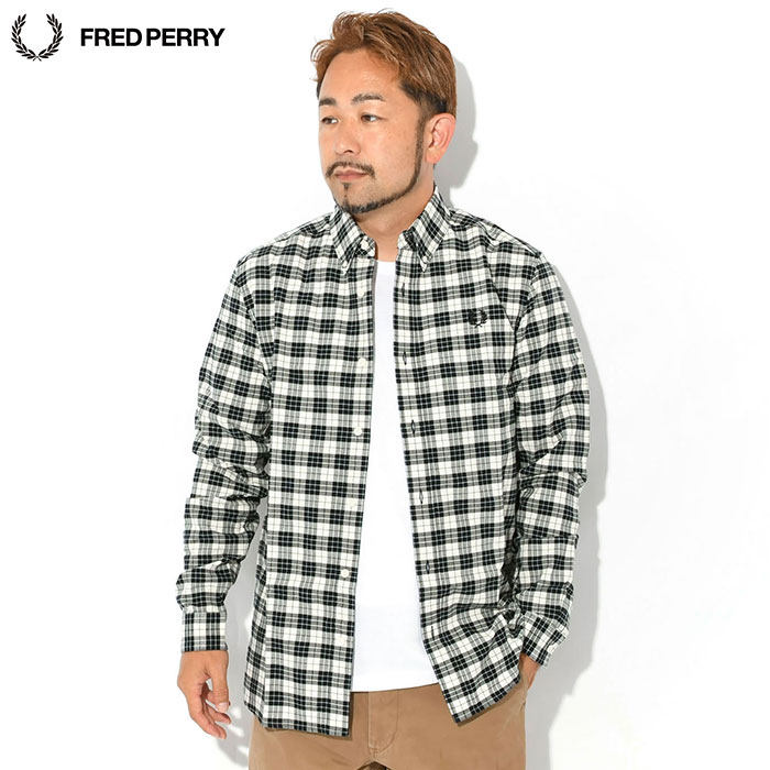FRED PERRY（フレッドペリー） シャツ 長袖 メンズ タータン