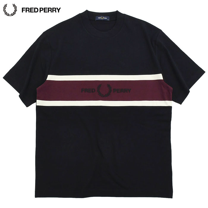 FRED PERRY（フレッドペリー） Tシャツ 半袖 メンズ エンブロイダード