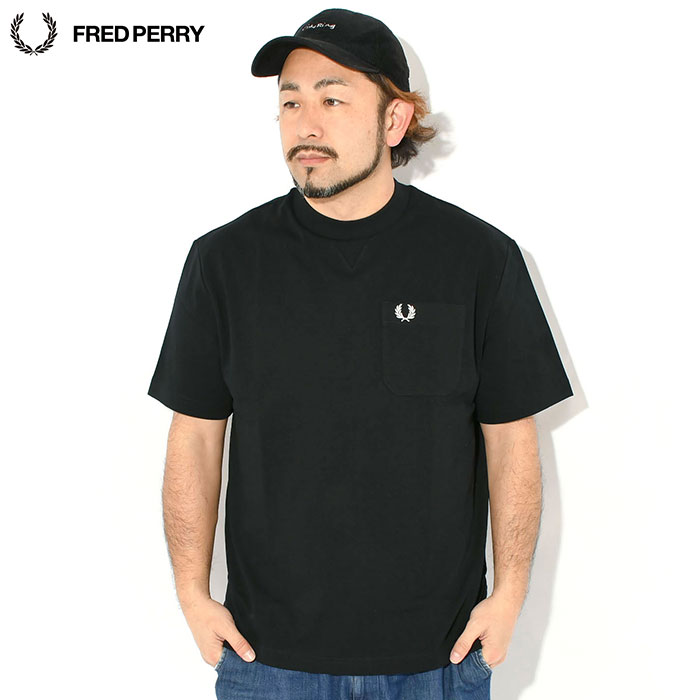 FRED PERRY Tシャツ 黒 Lサイズ 半袖 フレッドペリー 【即日発送】 FRED PERRY（フレッドペリー） Tシャツ 半袖 メンズ ポケット