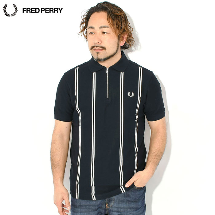 FRED PERRY（フレッドペリー） ポロシャツ 半袖 メンズ バーティカル