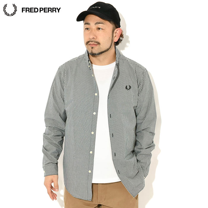 FRED PERRY（フレッドペリー） シャツ 長袖 メンズ マイクロ ギンガム