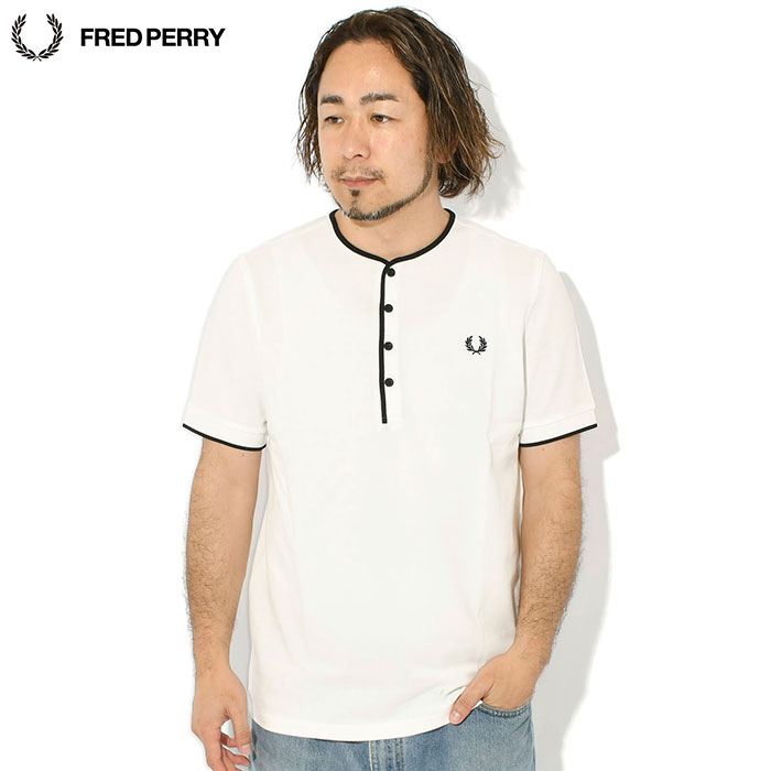 FRED PERRY（フレッドペリー） Tシャツ 半袖 メンズ フォー ボタン