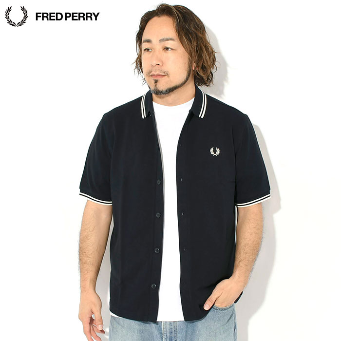 FRED PERRY（フレッドペリー） ポロシャツ 半袖 メンズ ボタン スルー