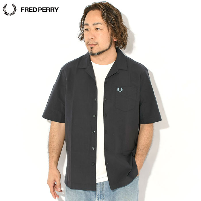 keikoohyama1069 　　FRED PERRY 半袖シャツ FRED PERRY（フレッドペリー） シャツ 半袖 メンズ シアサッカー