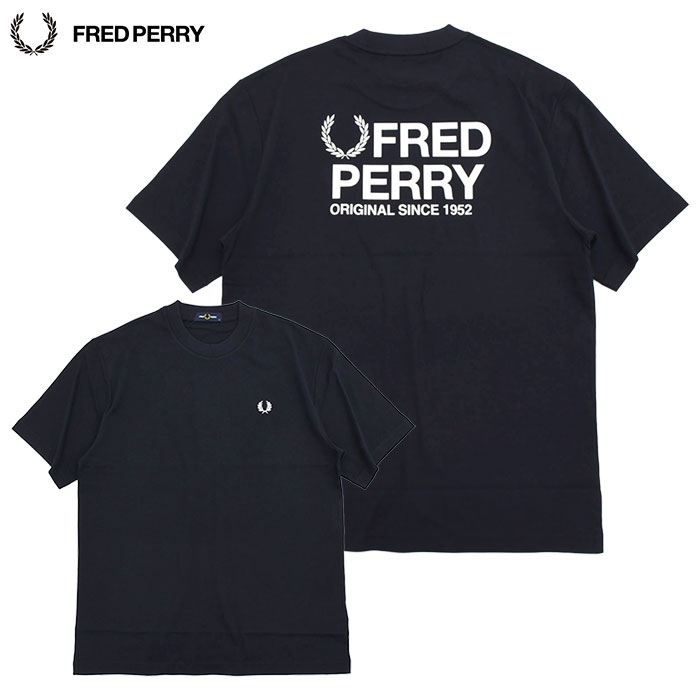 FRED PERRY（フレッドペリー） Tシャツ 半袖 メンズ バック プリント