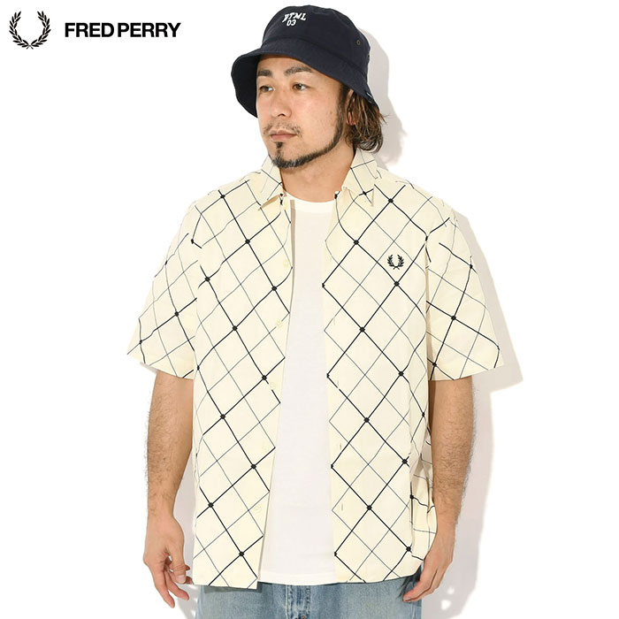 FRED PERRY（フレッドペリー） シャツ 半袖 メンズ アーガイル ( M2521