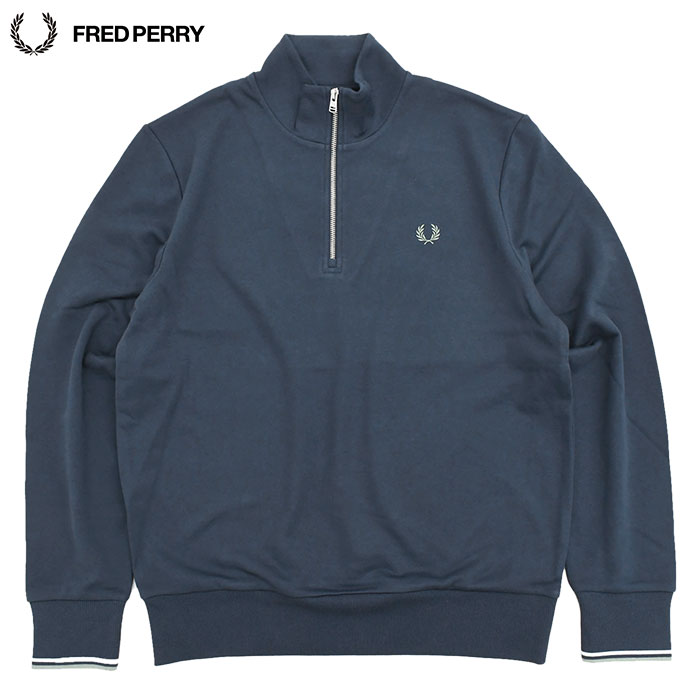 ジ*ン様 FRED PERRY ブラック ハーフジップ スウェット M FRED PERRY トレーナー スウェット Half Zip Sweatshirt