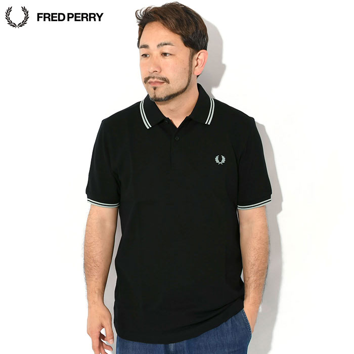 FRED PERRY ポロシャツ M3600 ブラック サイズS FRED PERRY（フレッドペリー） ポロシャツ 半袖 メンズ ツイン