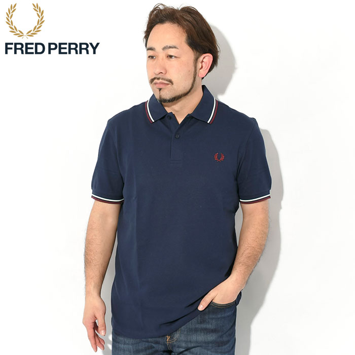 FRED PERRY フレッドペリー ポロシャツ 半袖 メンズ ツイン