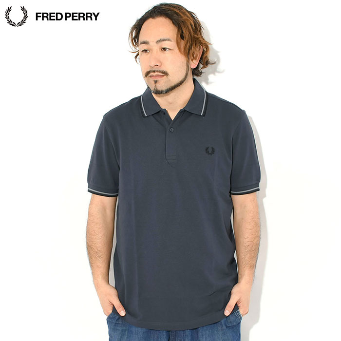 FRED PERRY ポロシャツ M3600 ブラック サイズM FRED PERRY（フレッドペリー） ポロシャツ 半袖 メンズ ツイン
