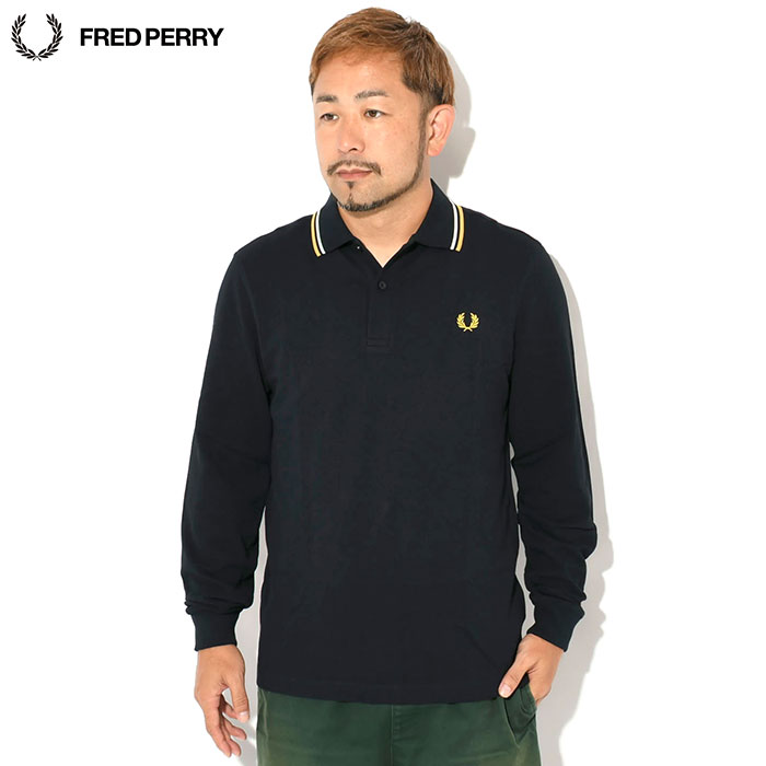 Fred Perry M3636 ブラック 長袖ポロシャツ The Fred Perry Shirt - M3636／フレッドペリー長袖ポロシャツ