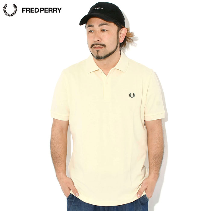FRED PERRY アイボリー 半袖ポロシャツ M FRED PERRY（フレッドペリー） The Fred Perry Shirt 半袖 ポロシャツ