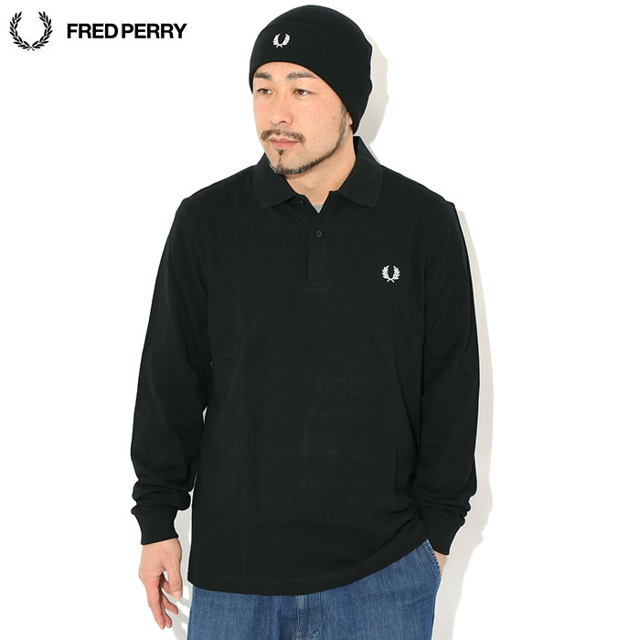 フレッドペリー　長袖　ポロシャツM ブラック FRED PERRY（フレッドペリー） 長袖 ポロシャツ M3636 国内正規品