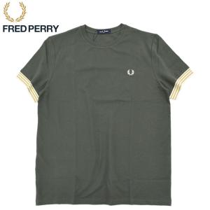 フレッドペリー Tシャツ 半袖 FRED PERRY メンズ ストライプド カフ ( M7707 S...