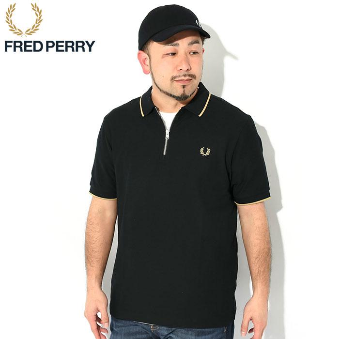 フレッドペリー ポロシャツ 半袖 FRED PERRY メンズ クレープ ピケ ジップ ネック ( M7729 Crepe Pique Zip Neck S/S Polo Shirt 鹿の子 ポロ トップス )｜icefield｜02