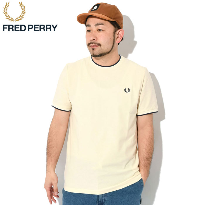 FRED PERRY フレッドペリー Tシャツ 半袖 メンズ クレープ ピケ