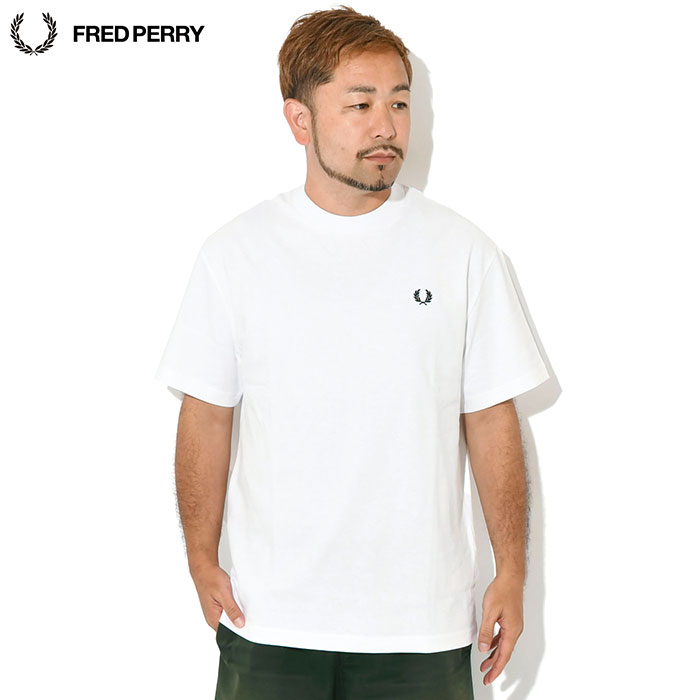 FRED PERRY （WEB限定完売商品）ロゴ半袖Tシャツ Sサイズ ホワイト FR1086EM001029_thumb.jpg