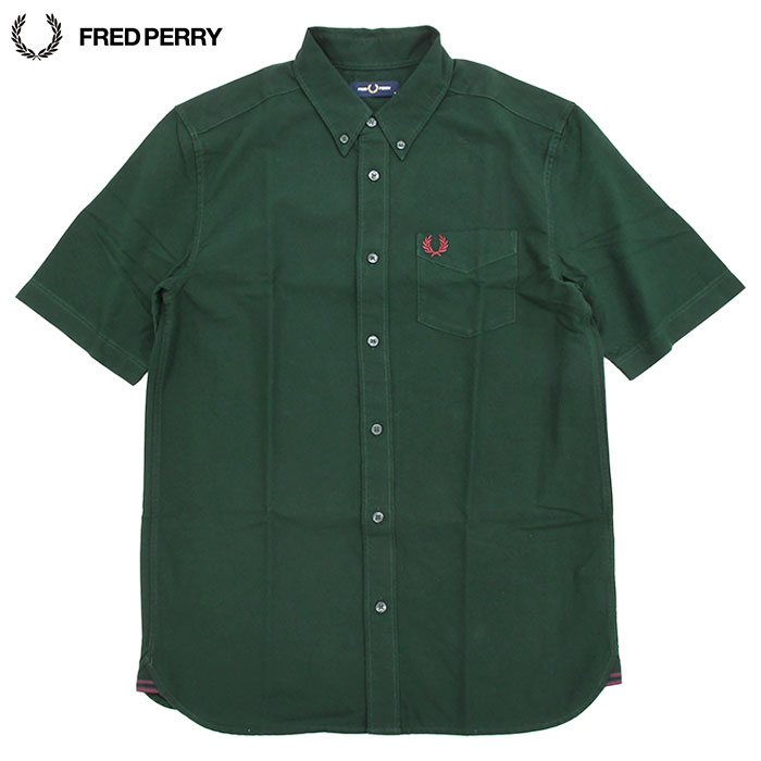 ◎状態良好【FRED PERRY】半袖シャツ/刺繍ロゴ/ライトブルー/M相当 FredPerryフレッドペリー】ポロシャツ 水色ライトブルー 刺繍ロゴ L