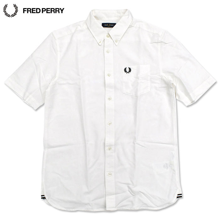 【美品】 フレッドペリー FRED PERRY メンズ 半袖 シャツ XSサイズ FRED PERRY フレッドペリー リネン ブレンド ショートスリーブ