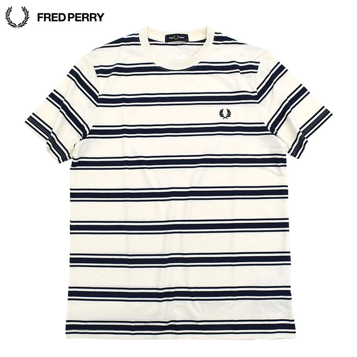 Tシャツ・カットソー FRED PERRY Men T-shirt Striped M9851 297 Striped Long Sleeve Polo Shirt(M 560：ECRU): | FRED PERRY