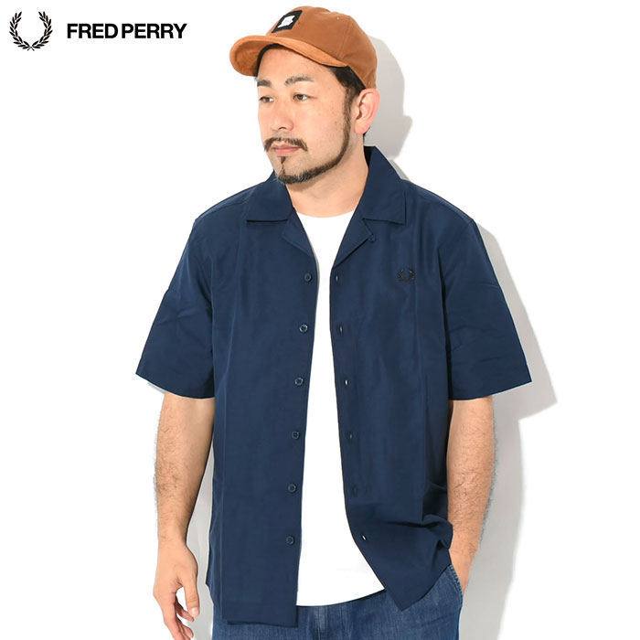 FRED PERRY（フレッドペリー） シャツ 半袖 メンズ リネン ブレンド