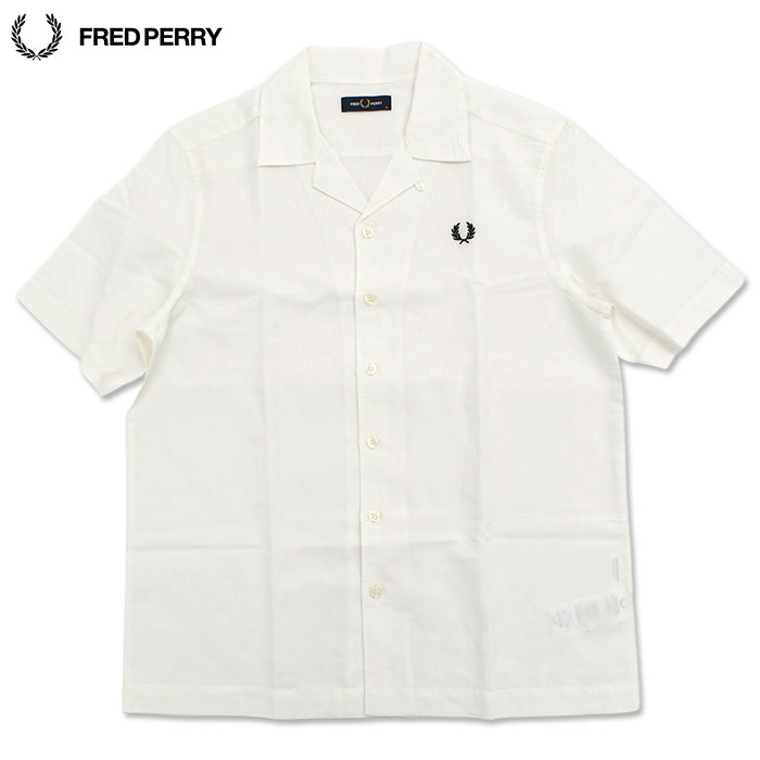 FRED PERRY（フレッドペリー） シャツ 半袖 メンズ リネン ブレンド