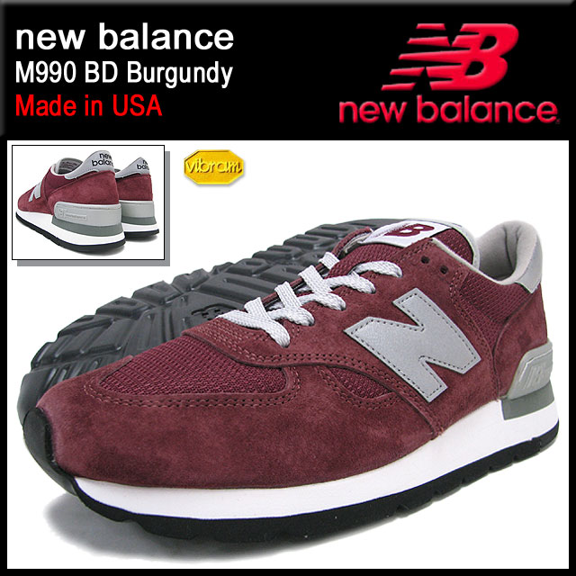 ニューバランス new balance スニーカー M990 BD Burgundy メイドインUSA(NEWBALANCE M990 BD  バーガンディー Made in USA M990-BD) : nbl-m990-bd : ice field - 通販 - Yahoo!ショッピング