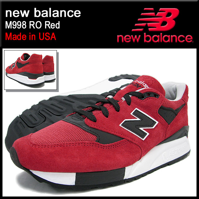 ニューバランス new balance スニーカー M998 RO Red メイドインUSA メンズ (NEWBALANCE M998 RO レッド  Made in USA Sneaker M998-RO)