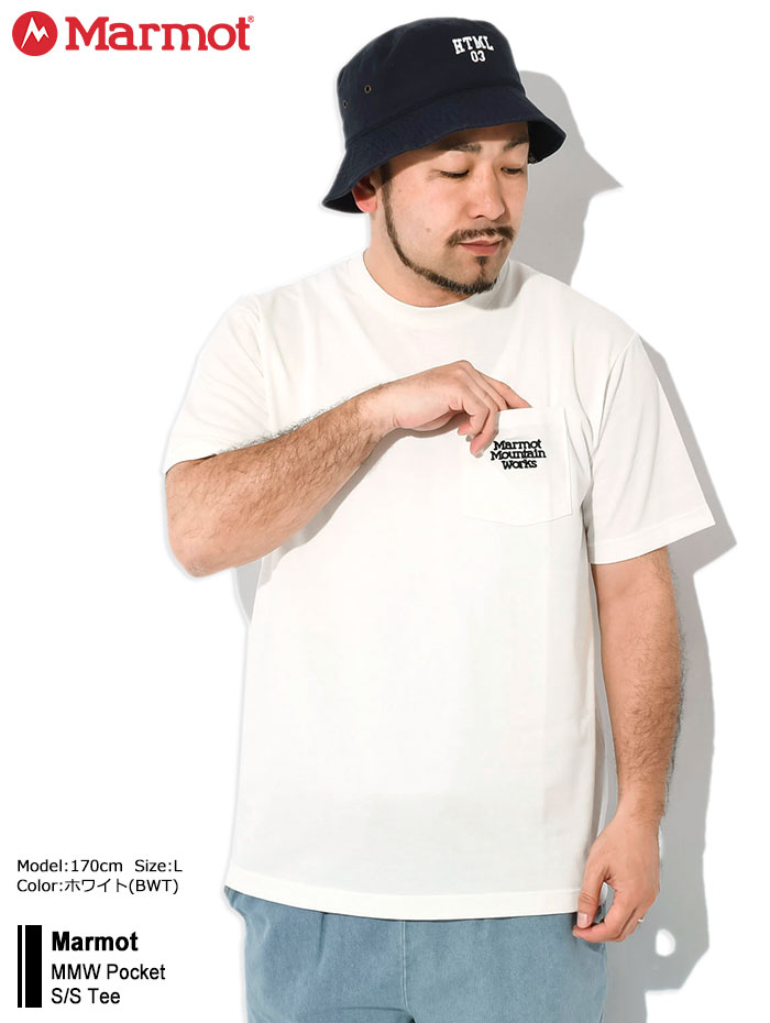 Marmot マーモット トップス Tシャツ 半袖 MMW POCKET-T ポケット メンズ レディース ユニセックス 春 夏 秋 TSSMC402 MMW Pocket-T(エムエムダブリューポケット Tシャツ)