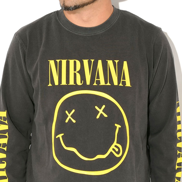 NIRVANA スマイル　SMILE長袖Tシャツ NIRVANA/ニルヴァーナ/SMILE L/S TEE/コラボロンT | MANASTASH