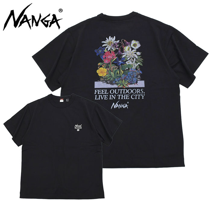 house on the hill フラワーTシャツ 新品タグ付き　90 NANGA（ナンガ） Tシャツ 半袖 メンズ エコ ハイブリッド ヴィンテージ