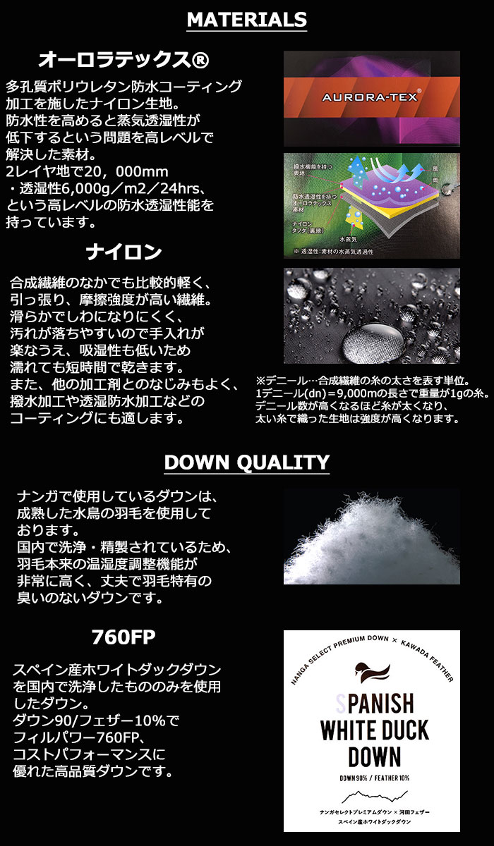 NANGAナンガのジャケット Aurora Down17