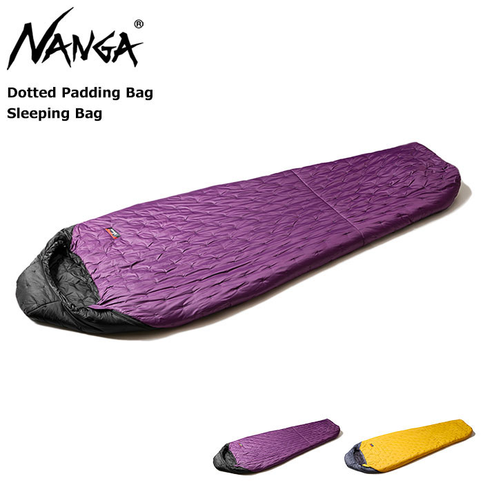 ナンガ 寝袋 シュラフ NANGA ドッテド パディング バッグ スリーピングバッグ (Dotted Padding Bag Sleeping Bag  中綿 マミー型 アウトドア)