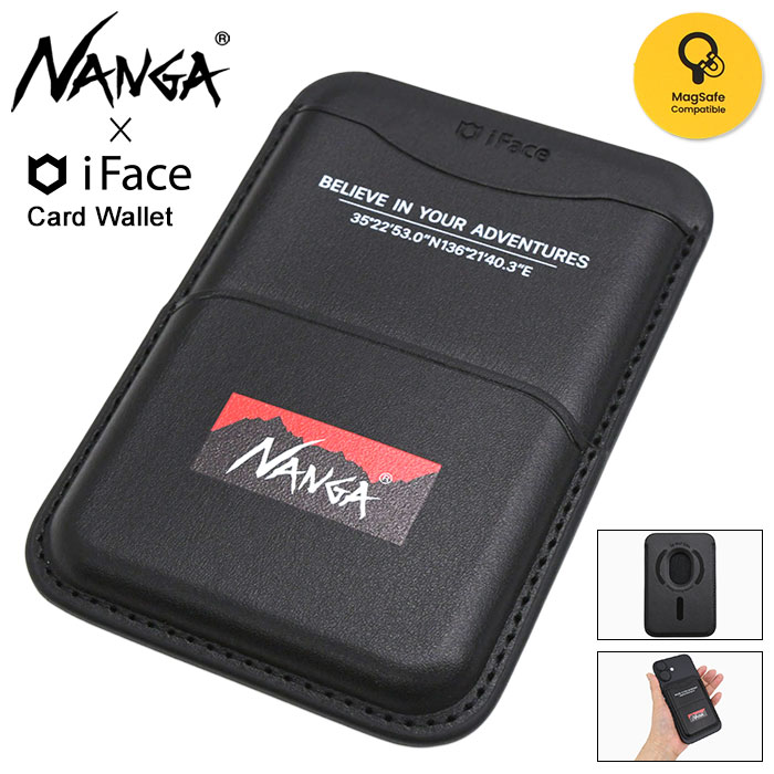 NANGA×IFACE ロゴ カードウォレット NANGA（ナンガ） スマートフォン アクセサリー アイフェイス ロゴ
