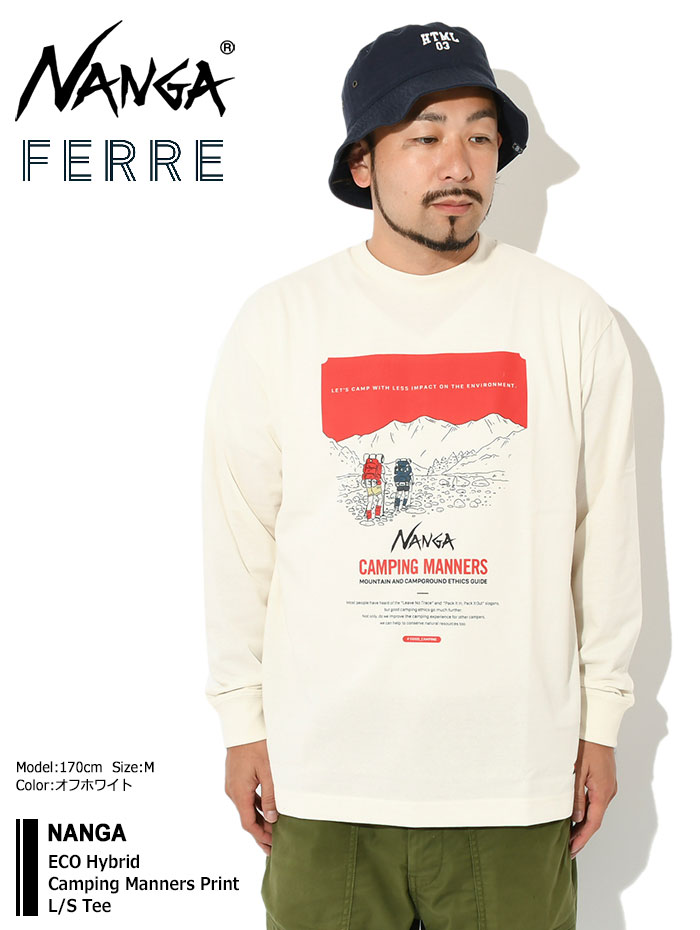 NANGA ナンガ ロンT Tシャツ 長袖 メンズ エコ ハイブリット