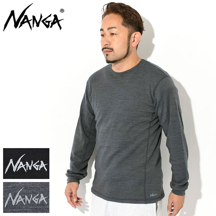 ナンガ カットソー 長袖 NANGA メンズ メリノ ウール ベース レイヤー トップ (Merino Wool Base Layer L/S Top  インナー トップス NW2341-1J508)