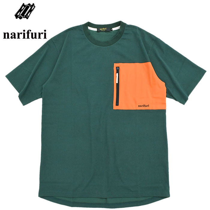 ナリフリ Tシャツ 半袖 narifuri メンズ マルチテック ポケット ( Multitech Pocket S/S Tee ポケT T-SHIRTS カットソー 自転車 NF1153 )[M便 1/1]｜icefield｜03