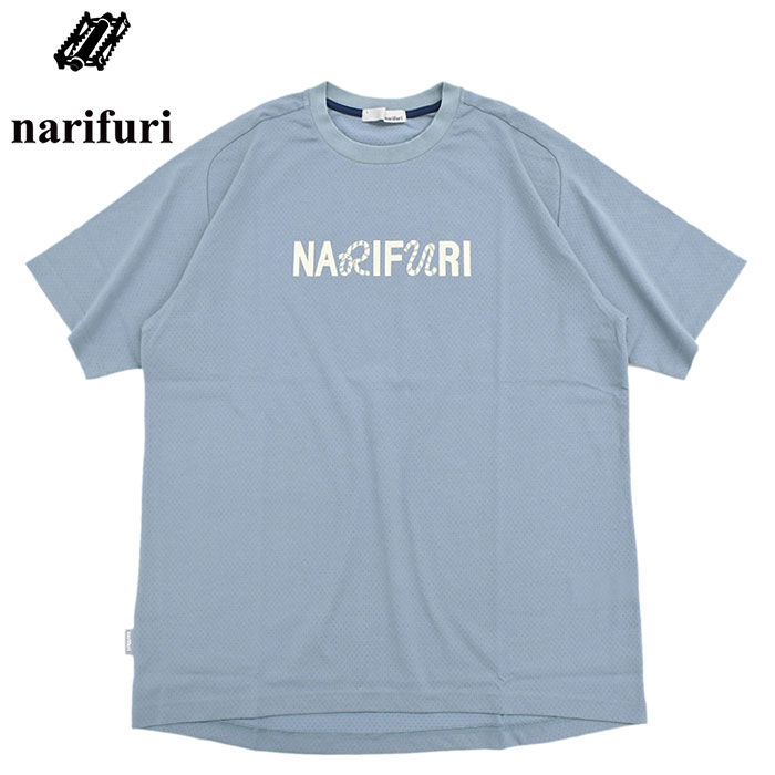 ナリフリ Tシャツ 半袖 narifuri メンズ マルチテック メッシュ プリント ( Multi...