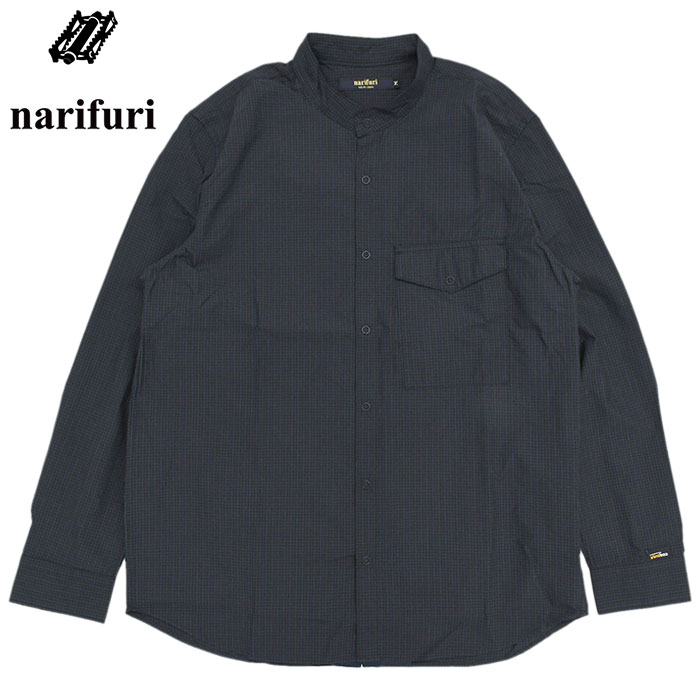 ナリフリ シャツ 長袖 narifuri メンズ コーデュラ タイプライター チェック ベンチレーション (Cordura Typewriter Check L/S Shirt NF4038)｜icefield｜03