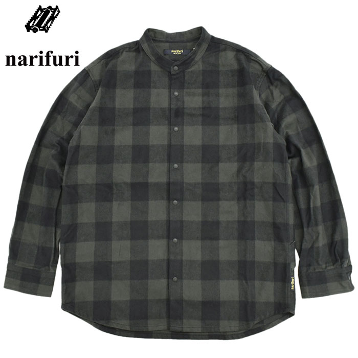ナリフリ シャツ 長袖 narifuri メンズ バック ポケット ネル ( Back Pocket Nel L/S Shirt ネルシャツ カジュアルシャツ トップス 自転車 サイクル NF4041 )｜icefield｜02
