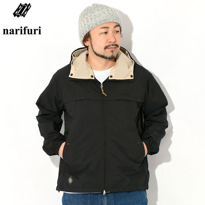 【未使用】narifuri　ブラック 　フーディージャケット　Sサイズ narifuri（ナリフリ） ジャケット メンズ ケルティ ウィンド ガード
