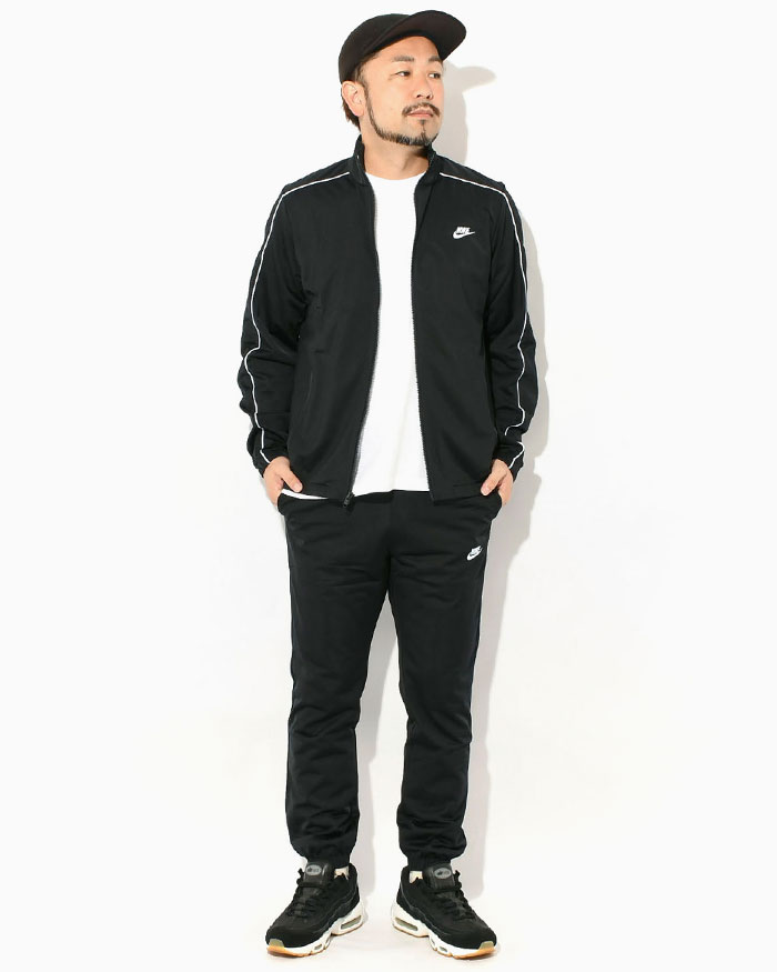 NIKE ナイキ ユーズドデニム加工 ブラック ジャケット パンツ セットアップ NIKEのアイテムを使った「デニムセットアップ」のメンズ人気