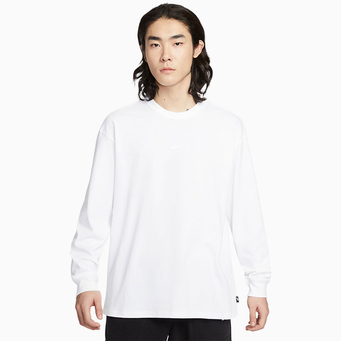 Nike ホワイト/ブルー 長袖シャツ M NIKE（ナイキ） ロンT Tシャツ 長袖 メンズ PREM ESS S LSE ホワイト