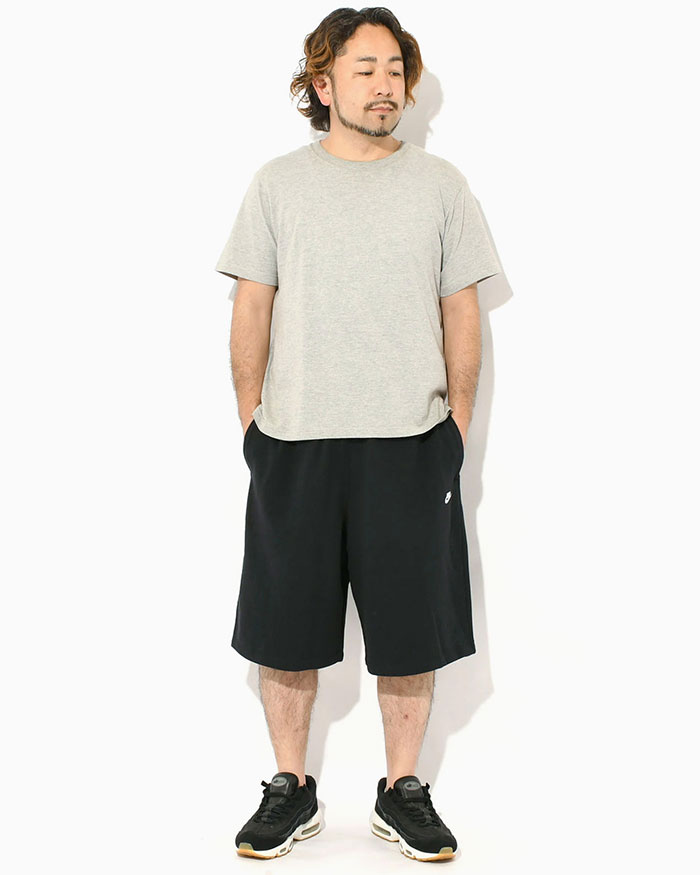 NIKE　ハーフパンツ　ブラック　ロゴ　ジップアップ　ポリエステル　フィットネス NIKE（ナイキ） ハーフパンツ メンズ クラブ FT OS FLC ショーツ