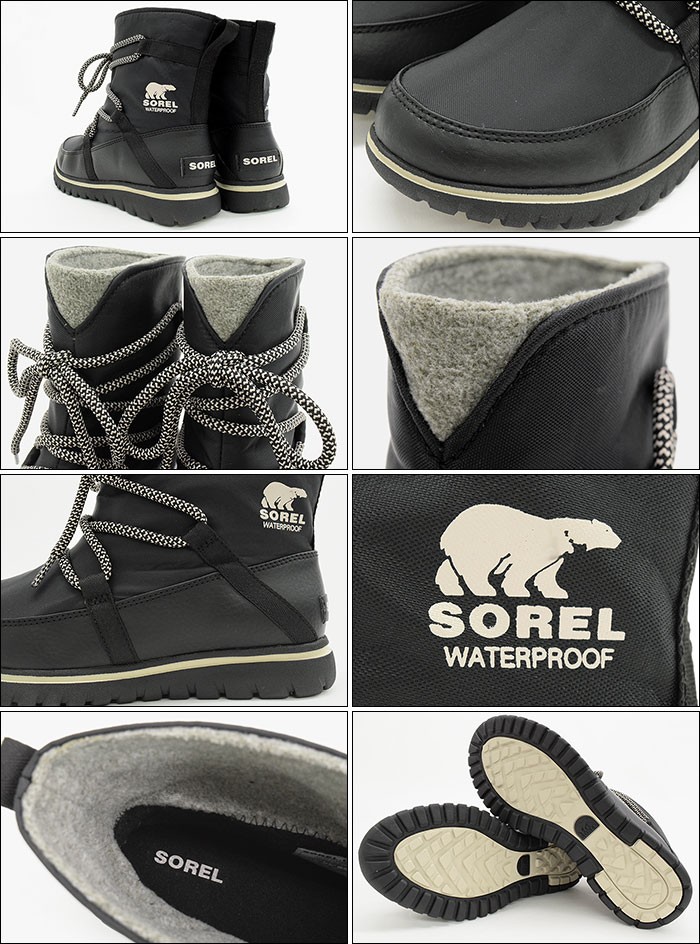 極美品☆23.5㎝ SOREL サドゴアブーツ ブラック 革 防水 厚底 ソレル SOREL（ソレル） SOREL ONA AVE CHELSEA BOOT WP BLACK BLACK/NOIR