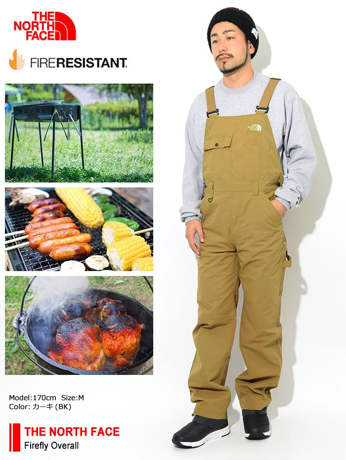 人気SALE本物保証THE NORTH FACE FIREFLY OVERALL L 焚火 パンツ