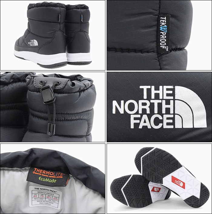 ザ ノースフェイス ブーツ THE NORTH FACE メンズ ヌプシ トラクション ライト 5 ウォータープルーフ ショート TNF Black/White (NF51983-KW)